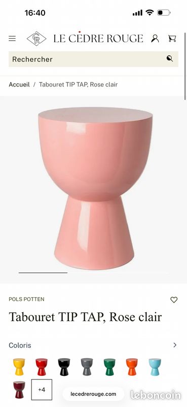 Table d’appoint Polspotten Tip Tap rose clair (image 8)