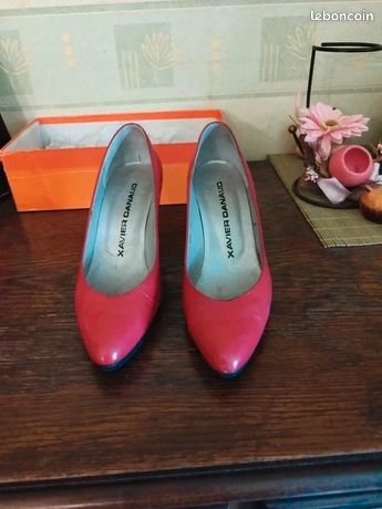 Escarpins Xavier Danaud Vintage 80 - Cuir Bordeaux Taille 39