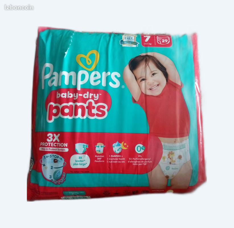 Couches pampers enfant baby dry N7 (image 1)
