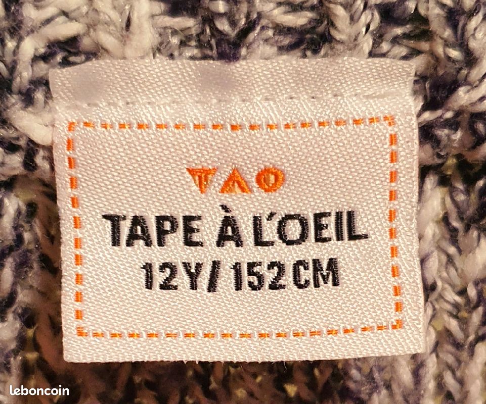 Pull TAO (Tape à l oeil) neuf taille 12 ans (152 cm) (image 4)
