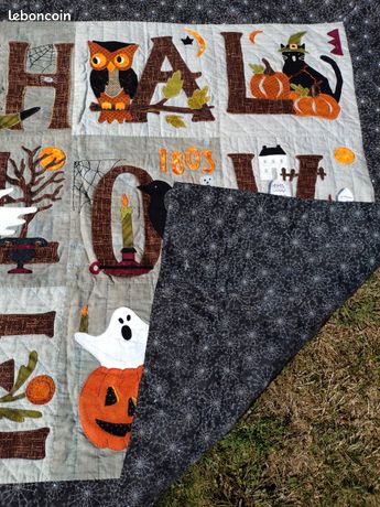 Lot De 10 Carrés De Tissu Coton Halloween - 25x25cm - Pour Couture, Patchwork, Déco