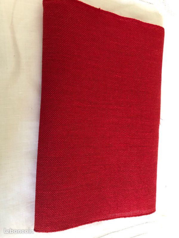 Coupon lin à broder 20 x 50 cm rouge (image 2)