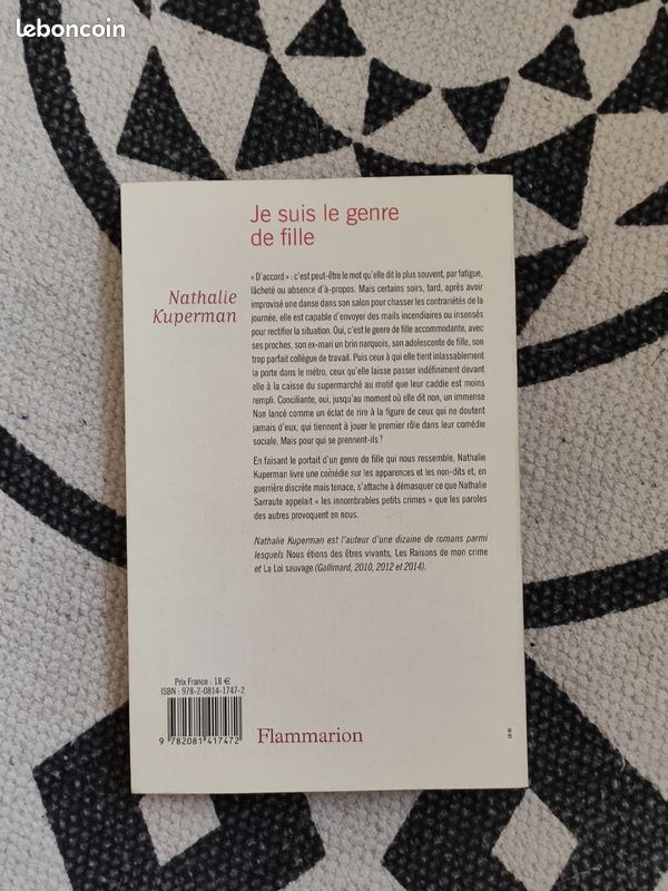 Livre Flammarion roman Je suis ce genre de fille de Nathalie Kuperman (image 2)