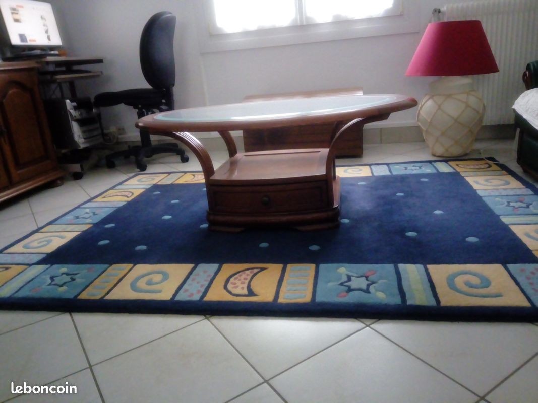 Tapis pure laine touffeté et ciselé main 160 X 230 (image 4)