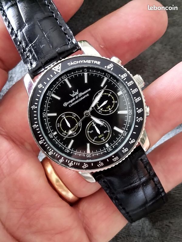 Montre Sport Chronomètre Yonger & Bresson - Occasion Portée - Style Bracelet Sportif