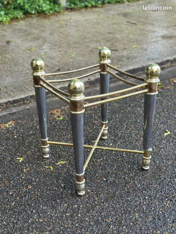 Table d'appoint hollywood regency plastique et nature morte (image 3)