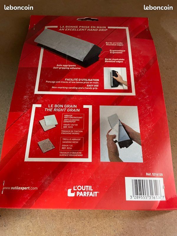 Treillis abrasif pour cales à poncer d'angles Lot de 10 Grain 120 ERGOLISS (image 2)