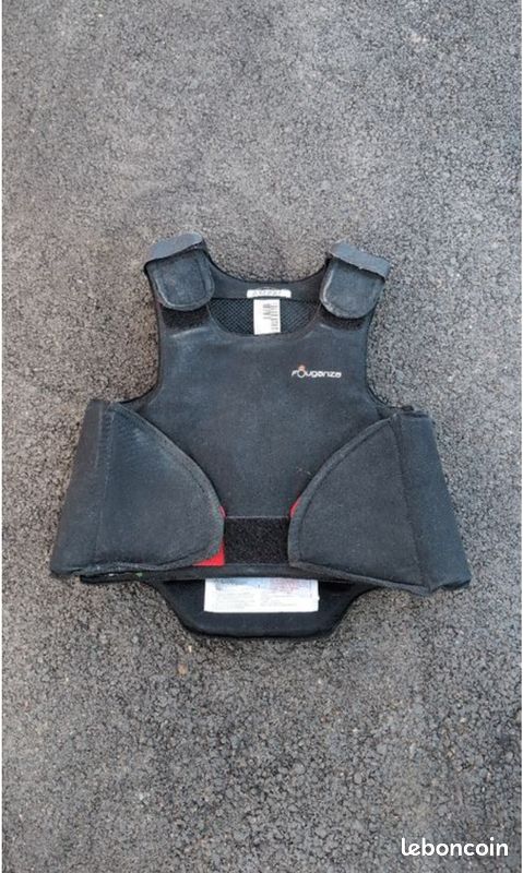 Gilet D'équitation Fouganza Rouge Avec Capuche - Taille S - Occasion