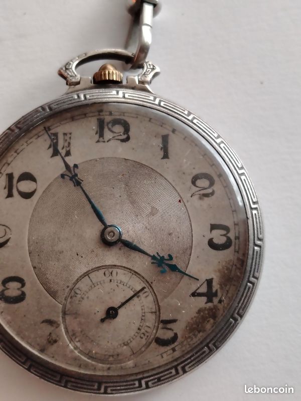 Montre De Poche Argent 800 - Mouvement Mécanique Manuel - Occasion Bon état
