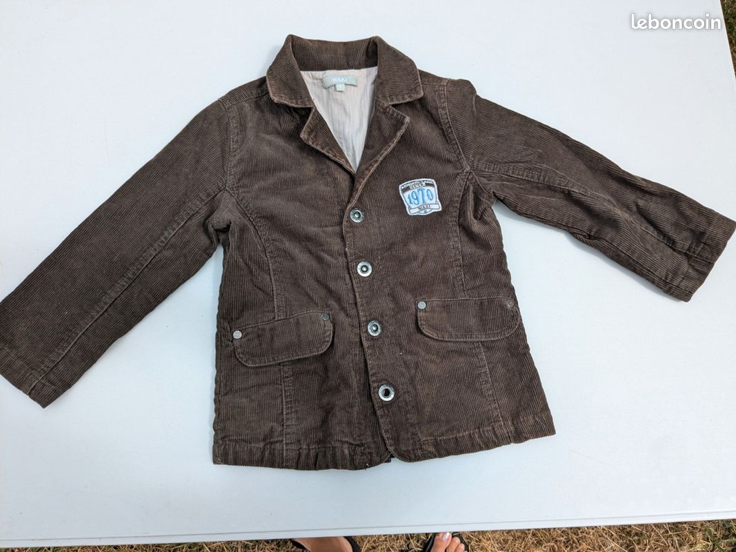 Veste velours côtelé 4 ans (image 1)