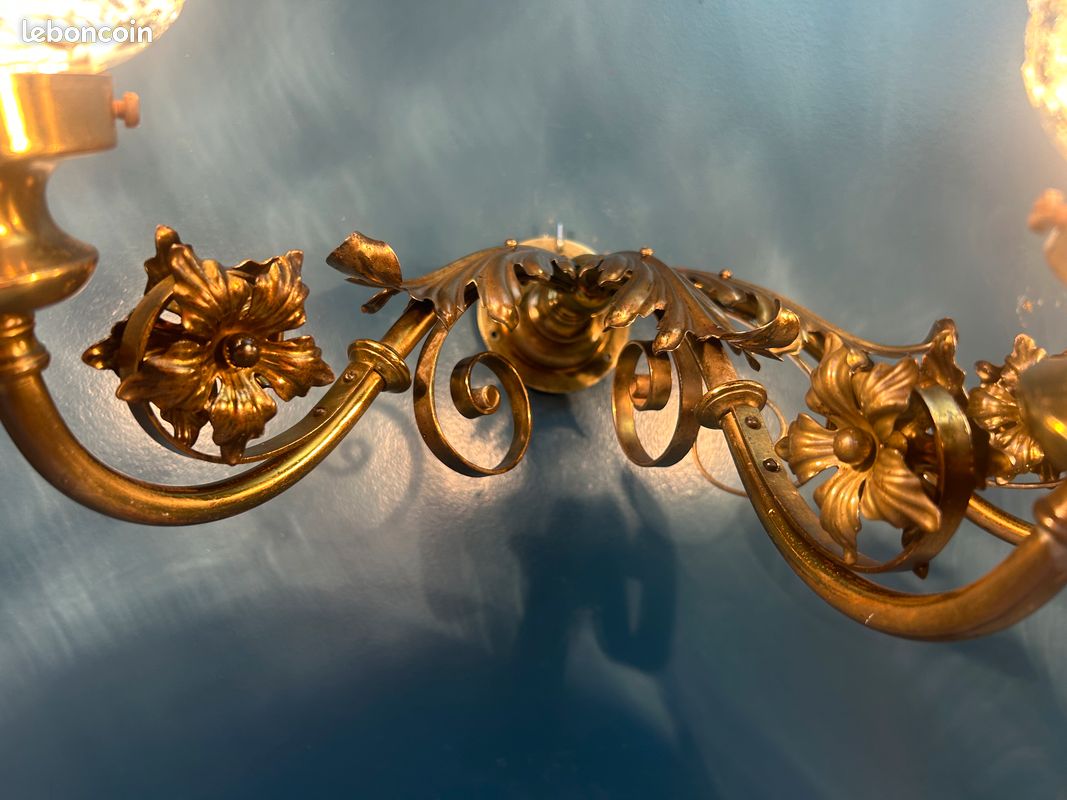 1 Applique Art Nouveau - Verres diamant intacts (image 12)