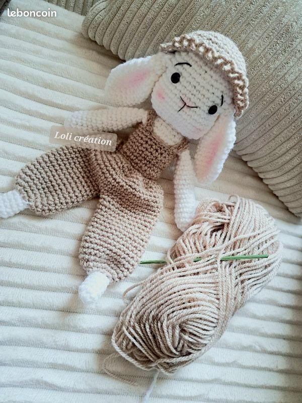 Neuf Lapin doudou crochet (image 1)