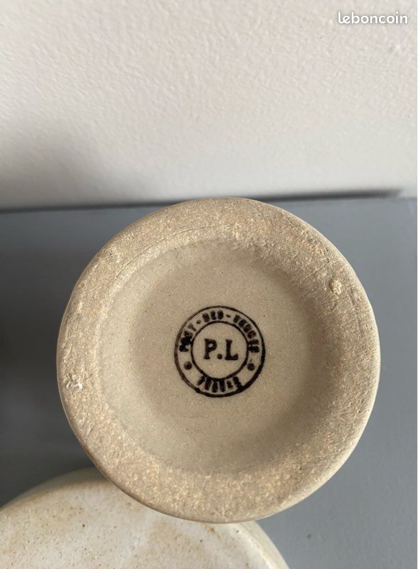 Pot Vintage En Grès – Couleur Gris Beige – Hauteur 12 Cm – Comme Neuf