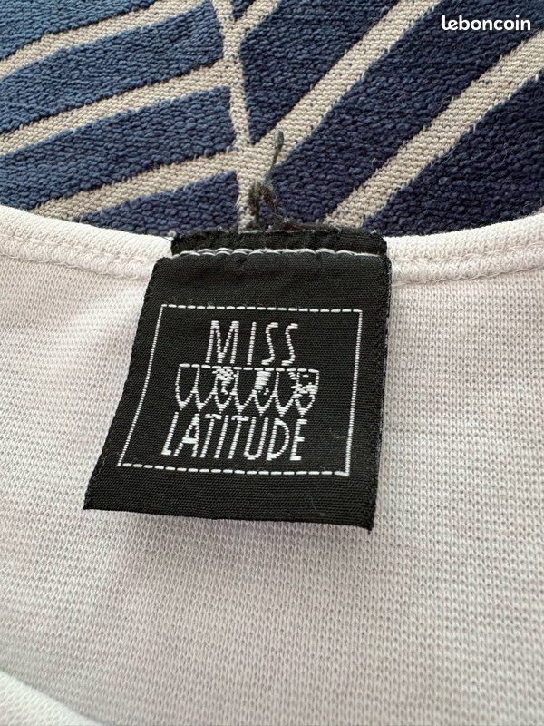 Tee shirt Miss Latitude blanc Taille M (image 4)