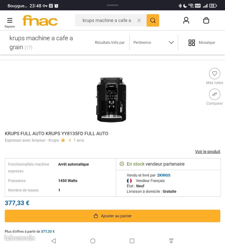 Machine à café Krups EA8100 avec broyeur YY8135FD – Excellent état (quasiment neuve) (image 2)