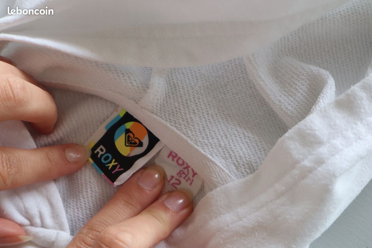 Sweat blanc fille roxy - très bon état - 12 ans (image 3)