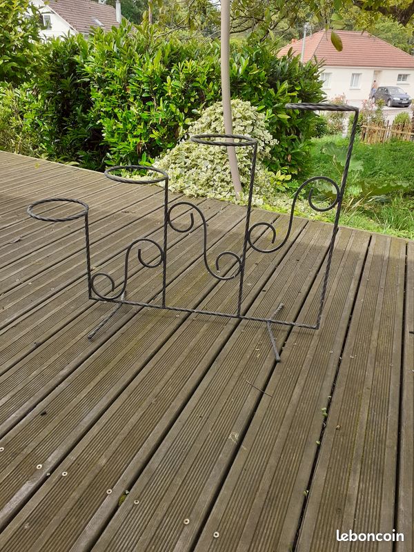 Porte-plantes vintage fer forgé (image 1)