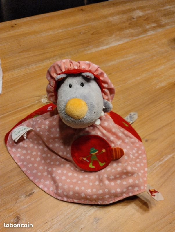 DOUDOU LILLIPUTIENS REVERSIBLE 3 en 1 PETIT CHAPERON ROUGE LOUP GRAND MERE (image 2)