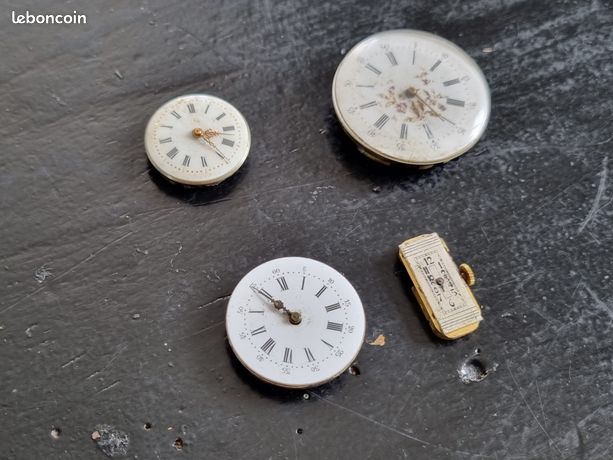 Lot De Pièces De Montre En Vrac - Fournitures Horlogerie Ancienne - Mouvements, Composants - Occasion Collection