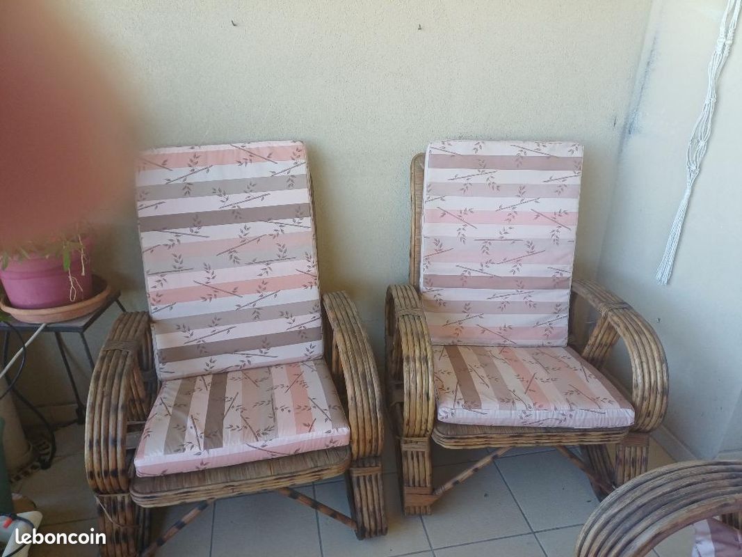 Fauteuils en rotin (image 1)
