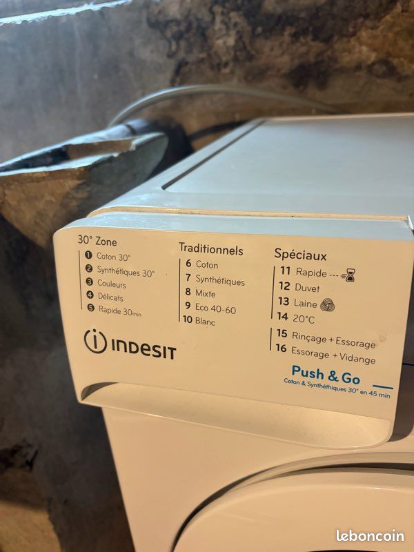 Lave linge Indesit - 9kg - 1400 tours (image 2)