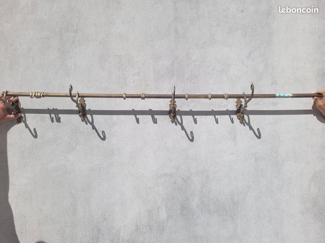 Ancien porte-manteau en laiton (image 1)