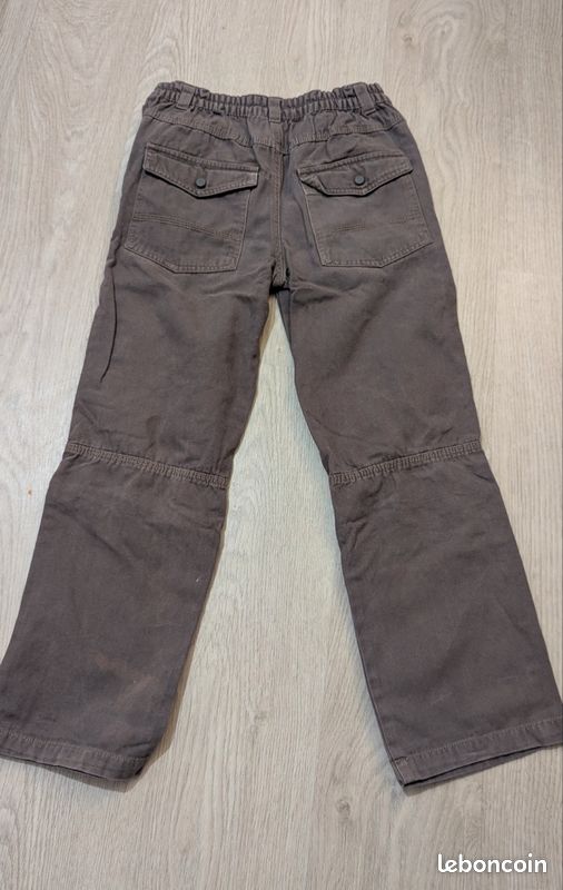 Pantalon marron matière jean garçon 10 ans - Narbonne (image 3)