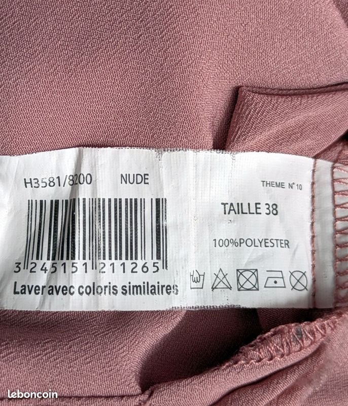 Blouse Monoprix Taille 38 - Coton Grenat à Motifs Géométriques - Occasion Très Bon état