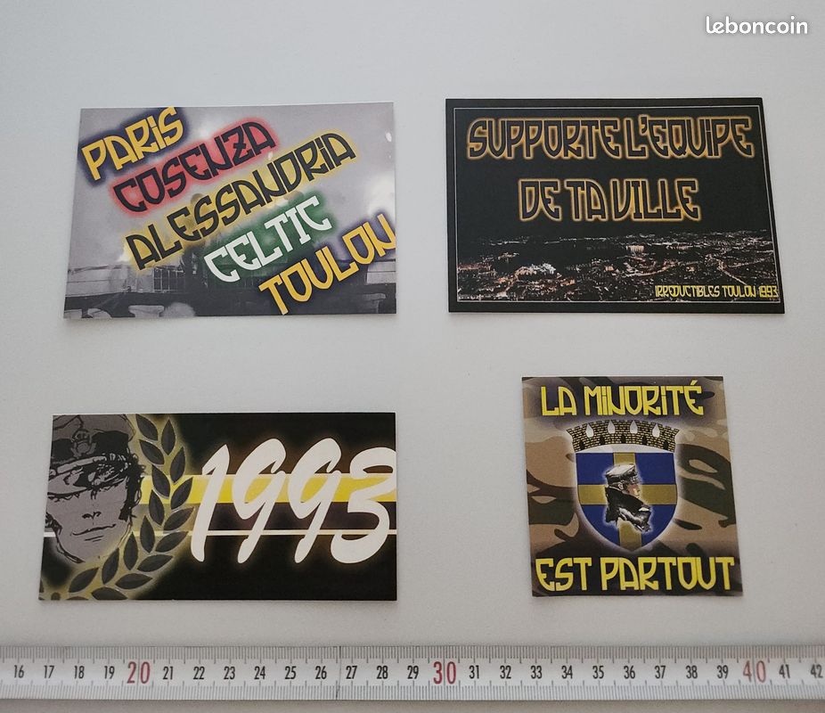 STICKER TOULON COSENZA ultra foot écharpe club supporter curva Irréductibles sc EUR 30,00 - FR