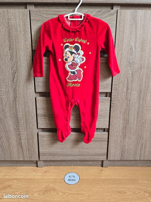 Vêtement Bébé Fille Pyjama Minnie Disney 6/9 mois 74 cm