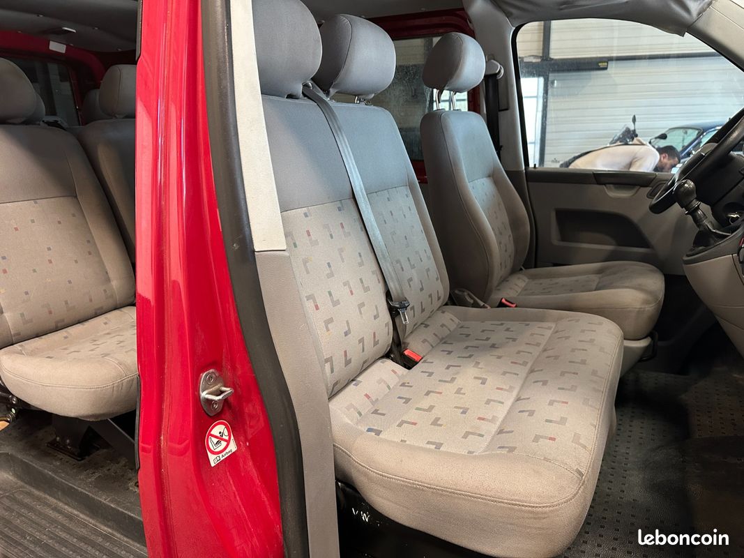 VOLKSWAGEN TRANSPORTER CHASSIS DBLE CAB DC 2.5 TDI 130 LONG 9 places - attelage - rien a prevoir (image 10)
