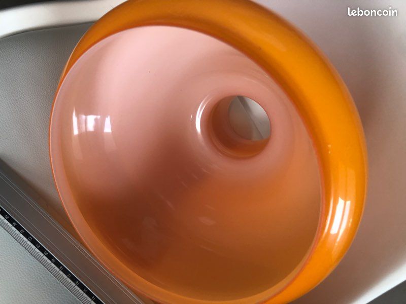 Lustre opaline orange vintage (image 4)