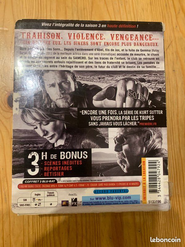 Blu ray Série Sons of anarchy -Saison 3 (image 2)