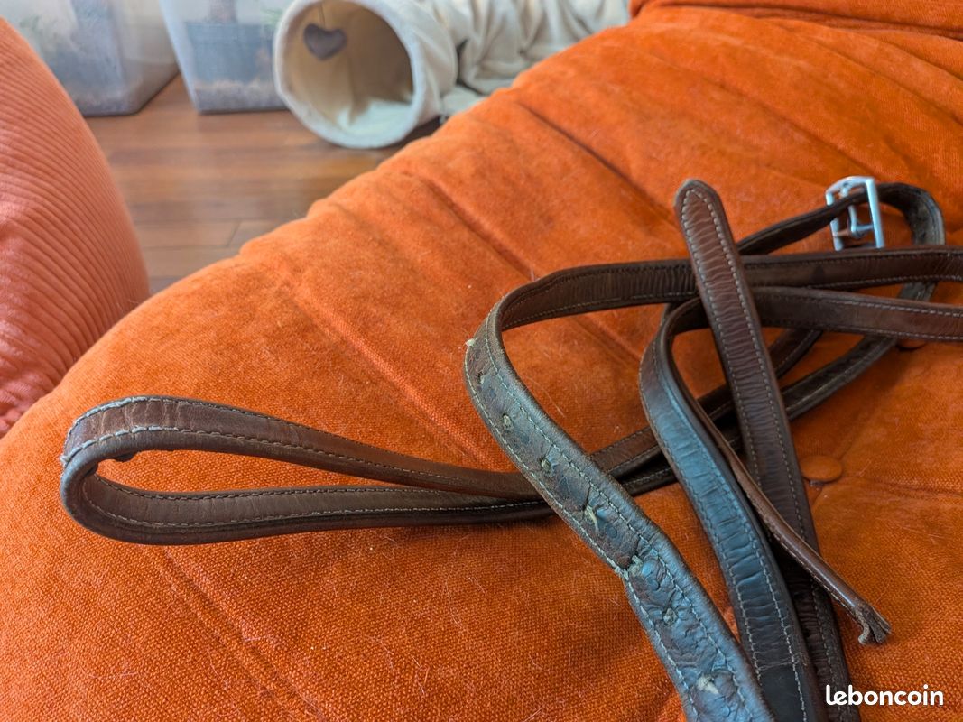 Étriers Anglais Devoucoux – Doublure Nylon Cuir De Veau – Marron – 50/125 Cm (Neuf)