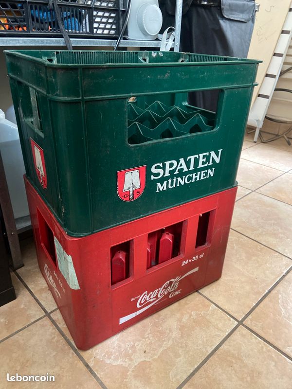 Caisse de bouteilles Coca Cola / Spaten München (image 1)