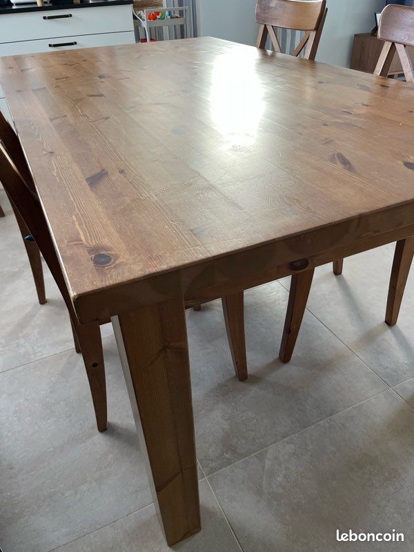 Table chaise bois massif (image 3)