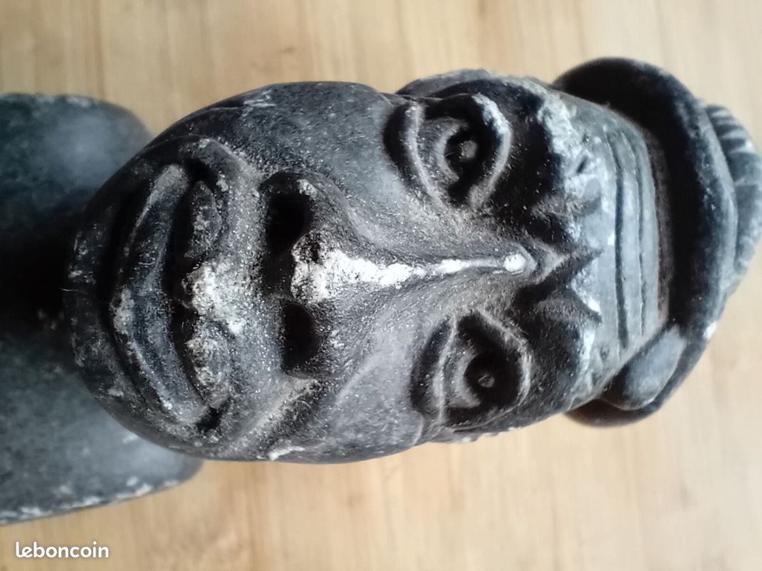 Paire Sculptures art africain tête d'homme. Négociation possible... (image 4)