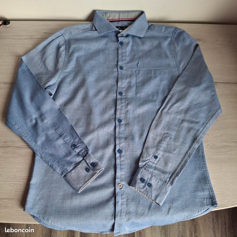 Chemise Homme St. John's Bay à Carreaux Bleus - Manches Longues - Taille L - Très Bon état