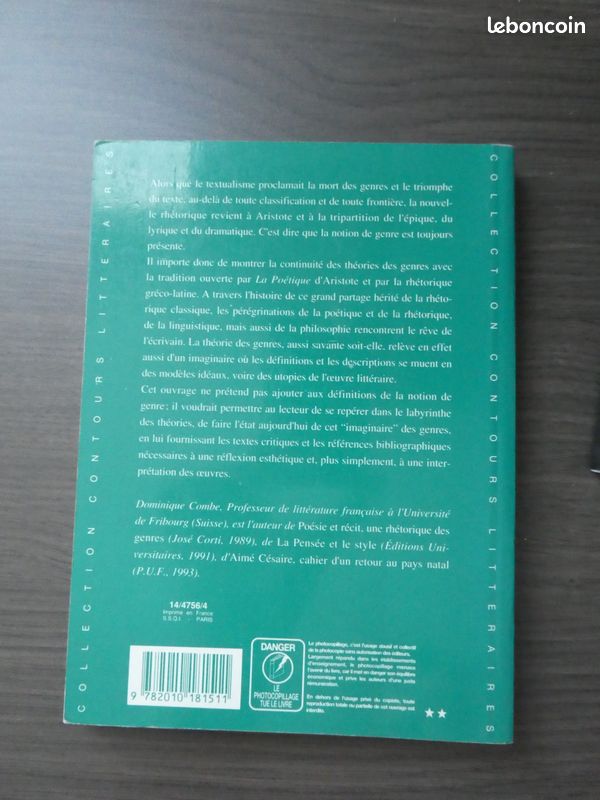 Les genres littéraires Dominique Combe (image 2)