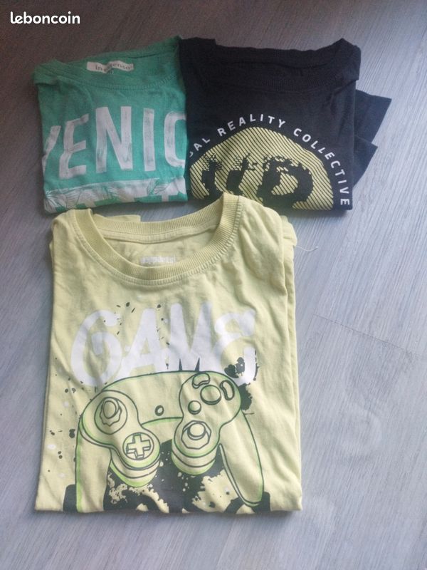 Lot De T-shirts Pour Garçon âgé De 9-10 Ans - Occasion En Très Bon état - Multicolore