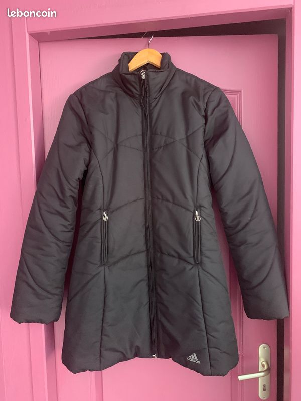 Blouson long noir "Adidas" (christou) (image 2)