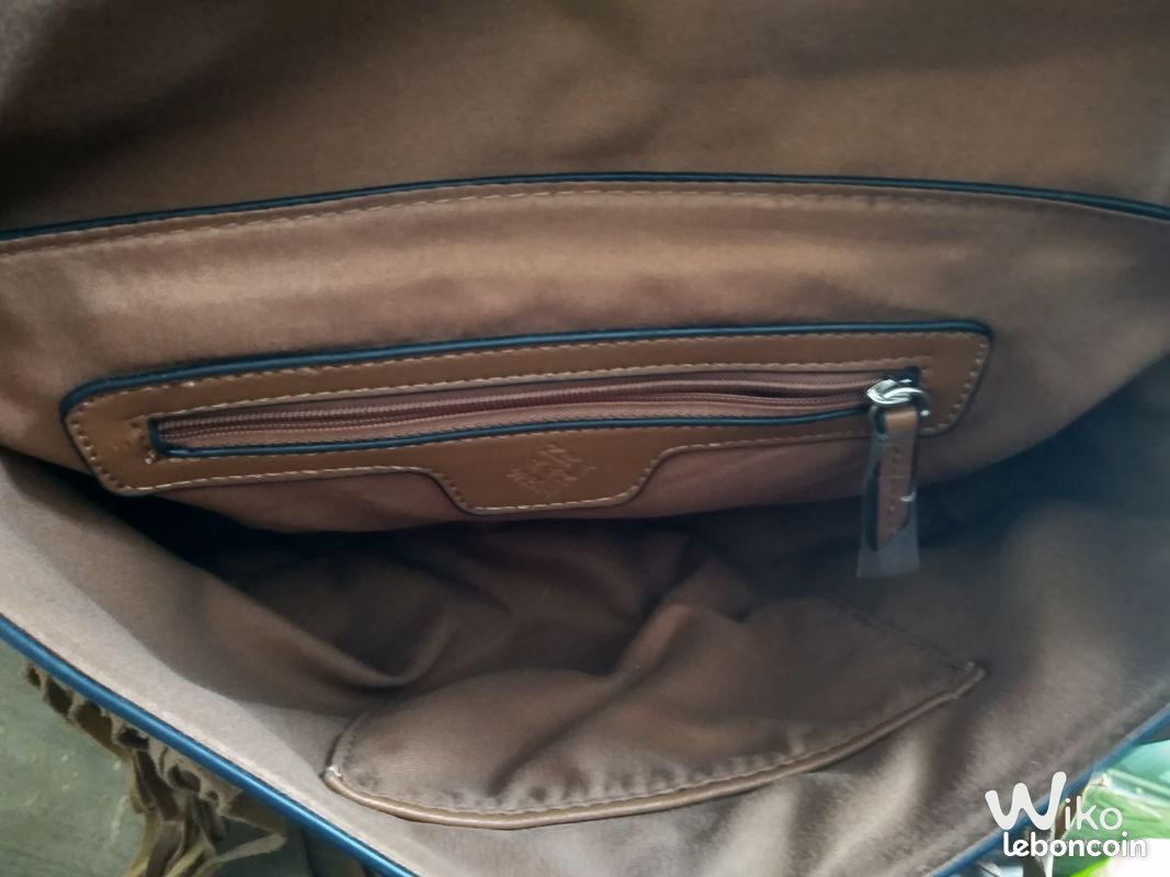 Sac Bandoulière Femme en Simili Suédine Marron | Divina