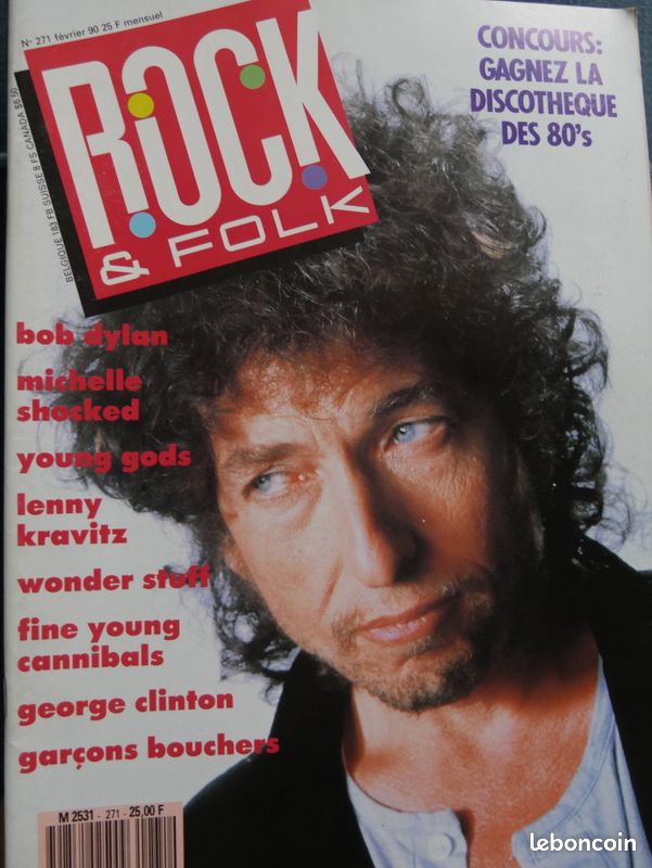 Rock & folk n°271 bob dylan lenny kravitz garçons bouchers clinton shocked fyc (image 1)
