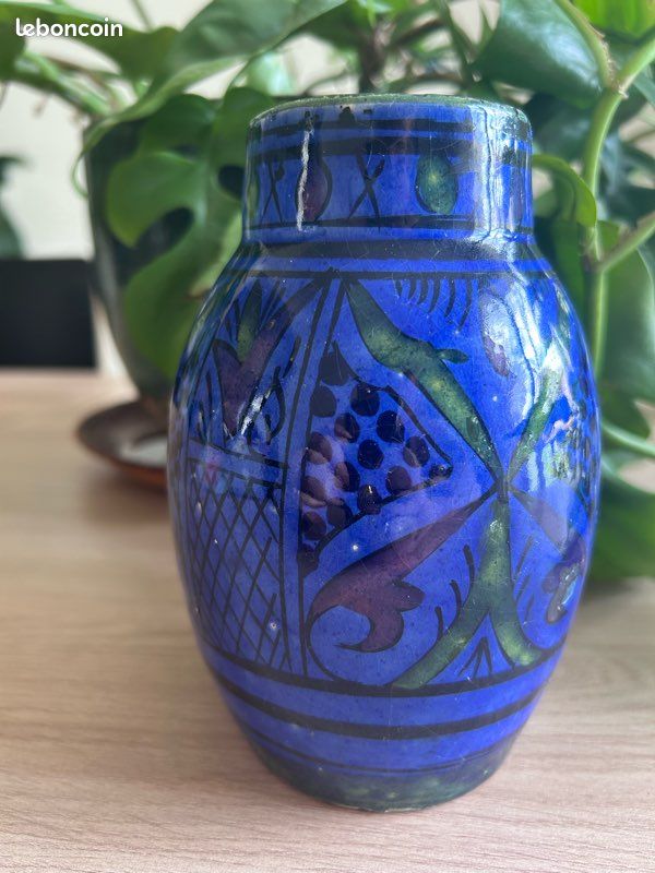Poterie berbère marocaine bleu cobalt (image 12)