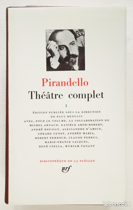 Théâtre complet Tome 1 - Luigi Pirandello - La Pléiade 1977 (image 1)