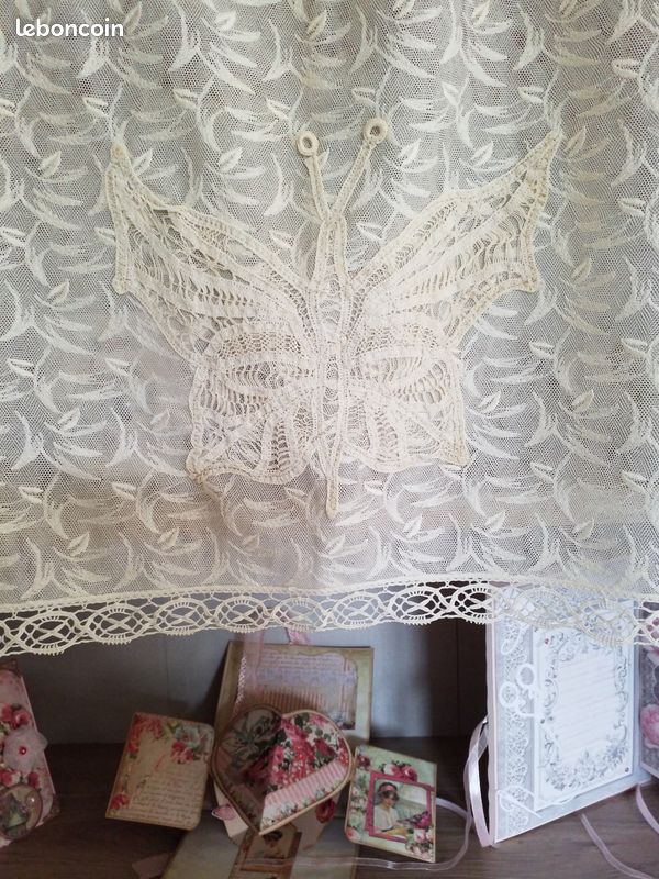 1 Rideau en tulle beige Papillon (image 3)