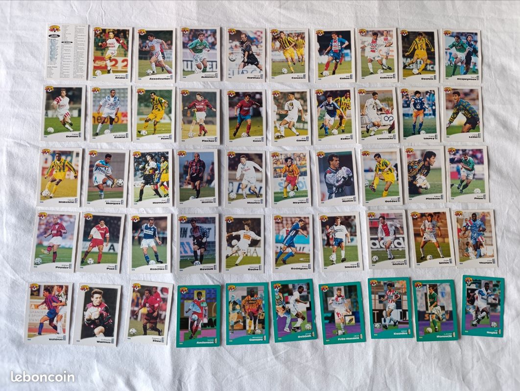 Cartes Foot Euro 96 Picsou Magazine - Équipe Complète, Cartes Jamais Décollées, Collection Vintage