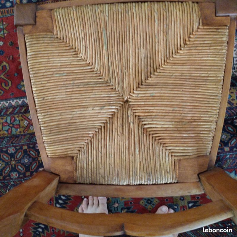 Chaise paillée ancienne excellent état (image 7)