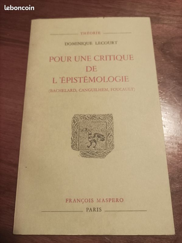 Pour une critique de l’épistémologie. ( BACHELARD, CANGUILHEM, FOUCAULT ) – 1978 – de François MASPERO (image 1)