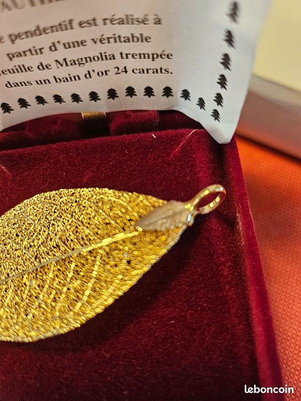 Pendentif feuille de magnolia (image 4)